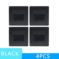 =(K)= 4Pcs Led Stair Light  PIR Sensor Wall Light 110V 220V Recessed Footlight Corridor Step Lamp Motion Wall Home Lighting