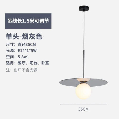 suspension modernes en verre led pour bar restaurant nordique - vue 11 sur 11