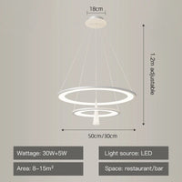 lustre moderne en cercle pour décoration intérieure élégante