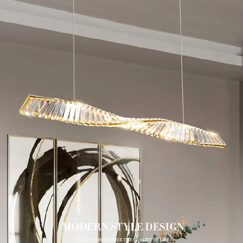 lustre en cristal design moderne pour ambiance élégante - vue 3 sur 11