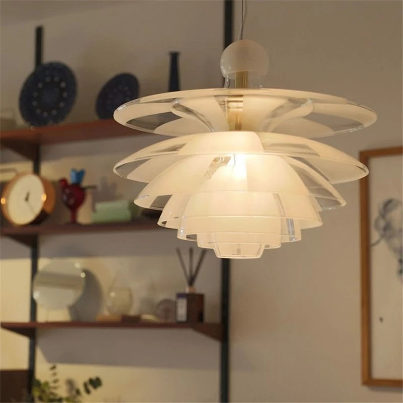 suspension led modernes en acrylique pour intérieur - vue 5 sur 8