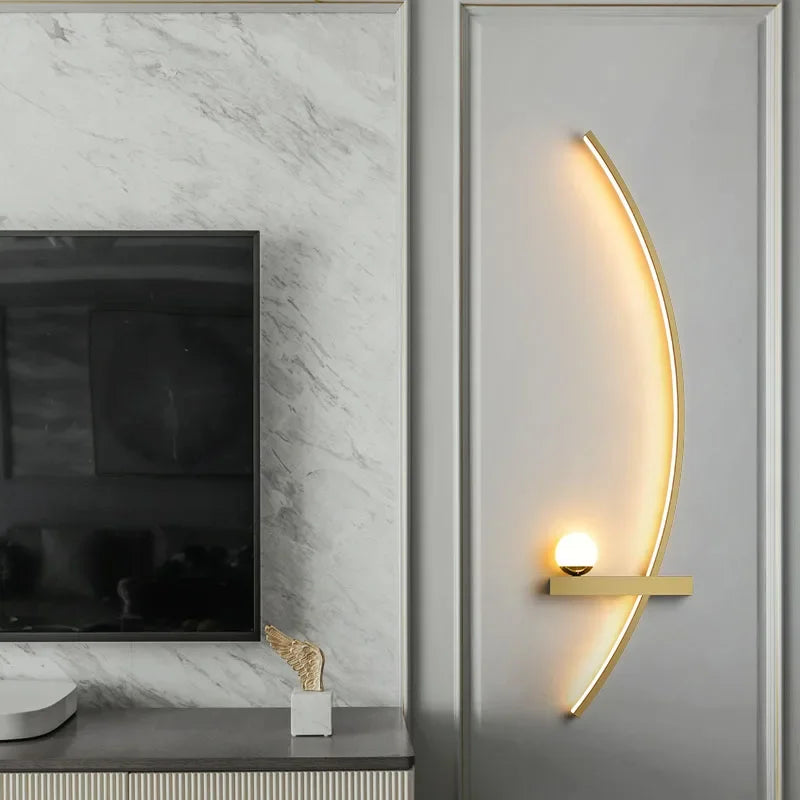 Applique murale LED nordique à rayures - vue 6 sur 18