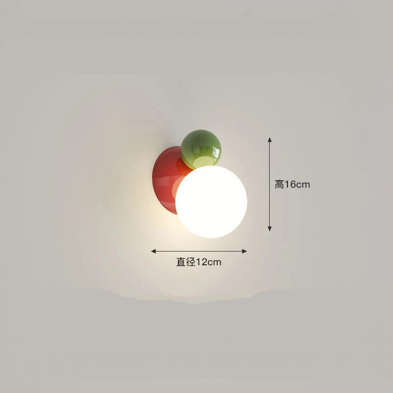 applique murale led en métal avec boule acrylique - vue 10 sur 12