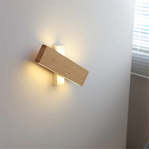 applique murale led moderne en bois décorative d'intérieur - vue 2 sur 9
