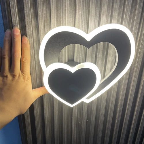 applique murale led simple design coeur nordique moderne - vue 4 sur 8