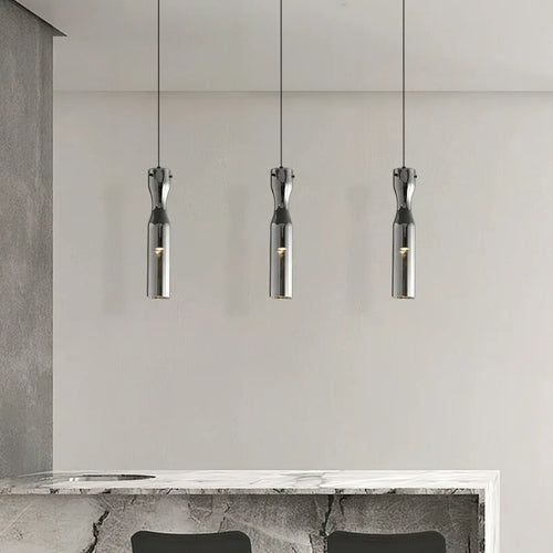 suspension moderne à led en verre pour intérieur réglable - vue 5 sur 7