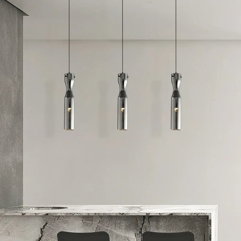 suspension moderne à led en verre pour intérieur réglable - vue 4 sur 7