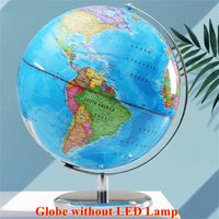 globe terrestre complet avec impression hd et lumières led