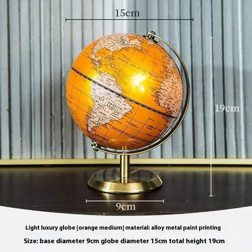 carte du globe rétro pour décoration éducative et géographique - vue 6 sur 9