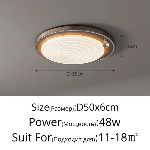 plafonnier à led style médiéval en bois rétro élégant - vue 11 sur 12