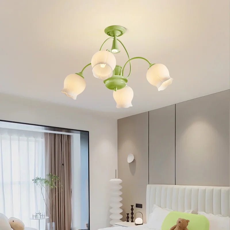 2023 Modern Green Hanging Ceiling Lamp LED Creative Aromatherapy Candle Design Pendant Chandelier Light For Home Bedroom - vue 3 sur 18