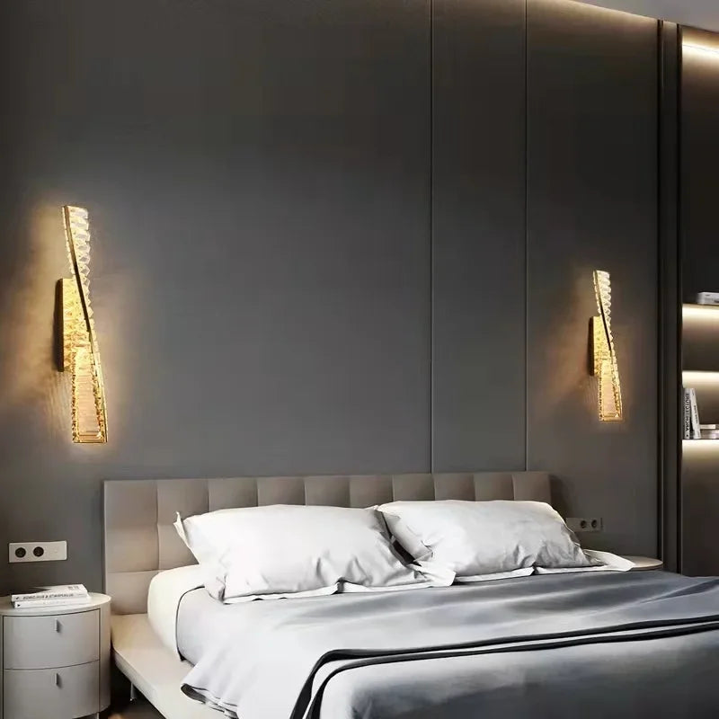 suspension en cristal design moderne led décorative - vue 9 sur 9