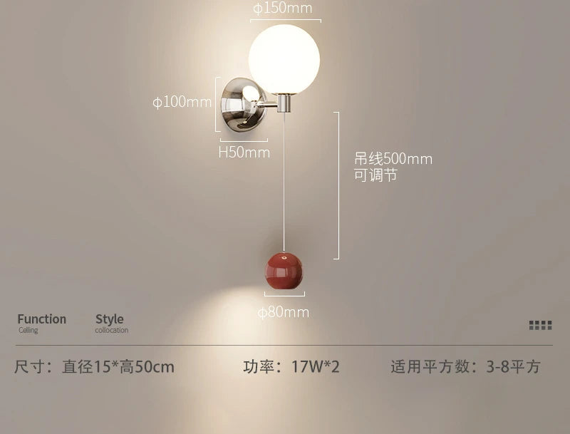 applique murale led rétro style médiéval pour décoration intérieure - vue 9 sur 9