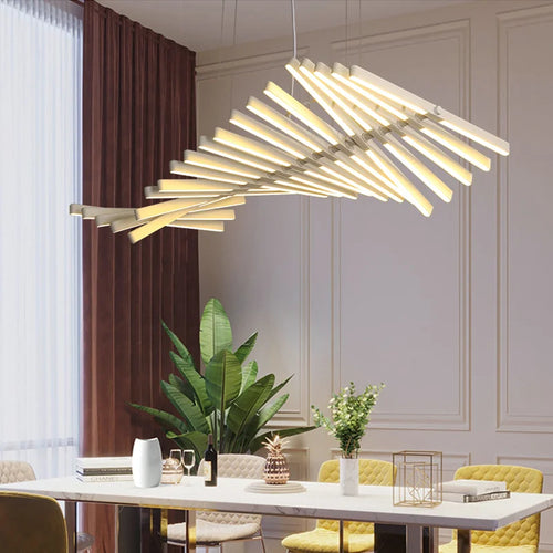 lustre led luxe suspension longue bande pour bricolage - vue 2 sur 11