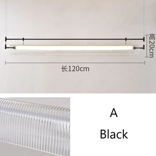 suspension minimalistes italiennes en acrylique led modernes - vue 15 sur 18