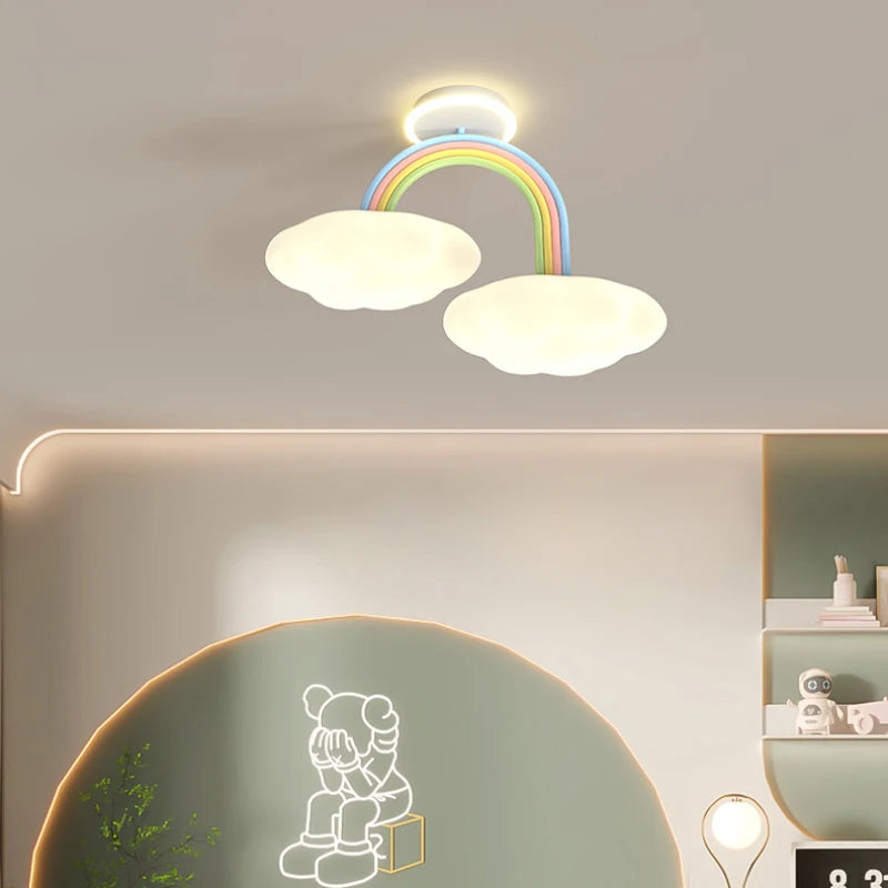 lustre mignon pour chambre d'enfants en style princesse et nuage - vue 3 sur 7