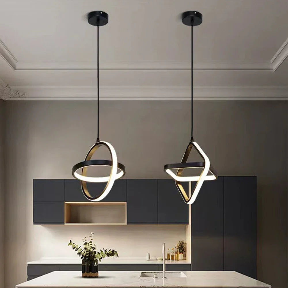 lustre moderne à LED pour un éclairage élégant et décoratif - vue 3 sur 15