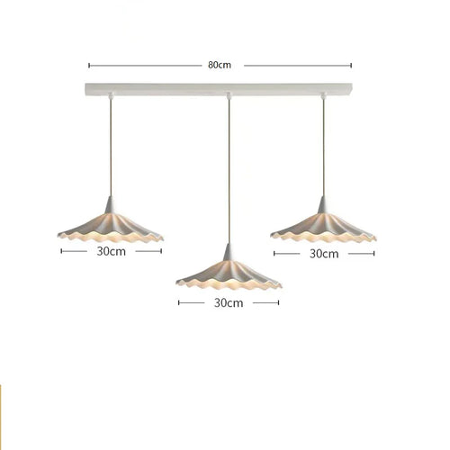 suspension LED 30 cm blanc en céramique style japonais - vue 13 sur 12
