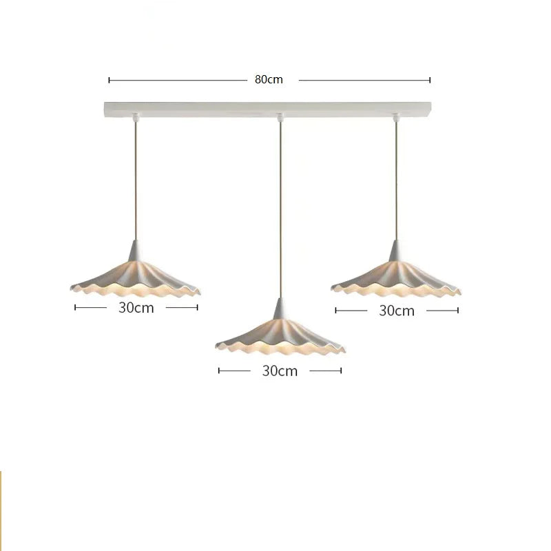 suspension LED 30 cm blanc en céramique style japonais - vue 12 sur 12