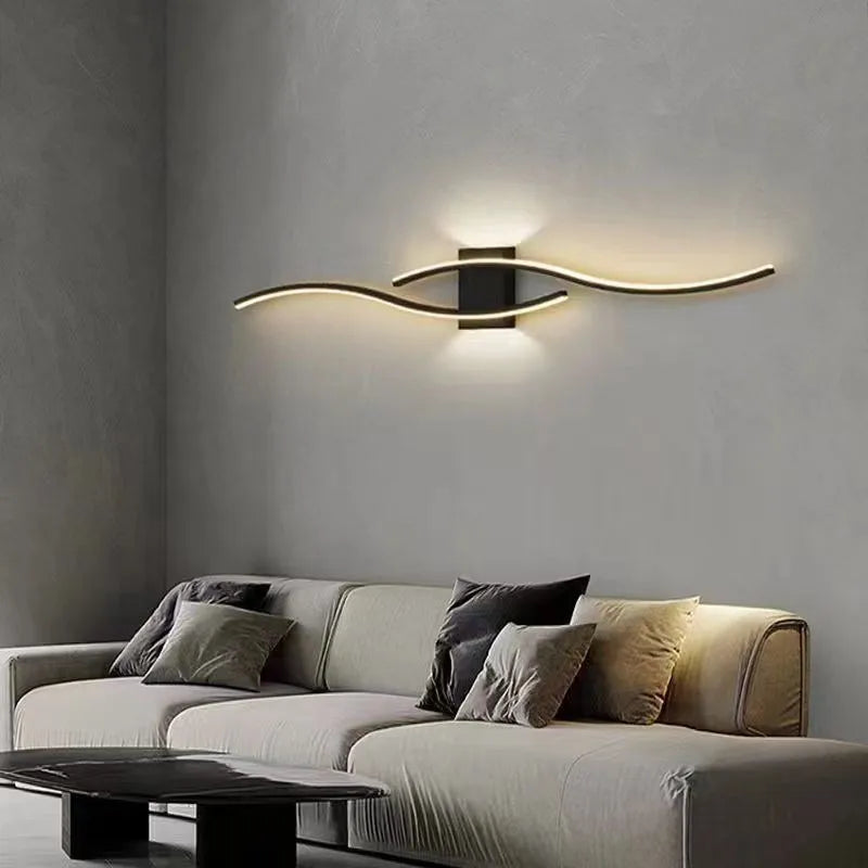 applique murale LED lampe longue bande appliques TV fond éclairage décoratif pour chambre salon maison intérieur luminaire - vue 3 sur 10