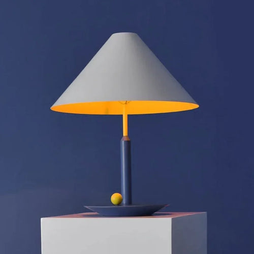 lampe à poser scandinave en métal avec ampoule led - vue 4 sur 8