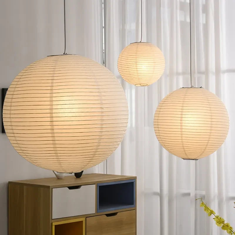 SANDYHA Chinois Lanterne Papier Boule Ronde Suspension Restaurant Salon de Thé Chambre Décor À La Maison Salon Salle À Manger Éclairage Lustres - vue 3 sur 11