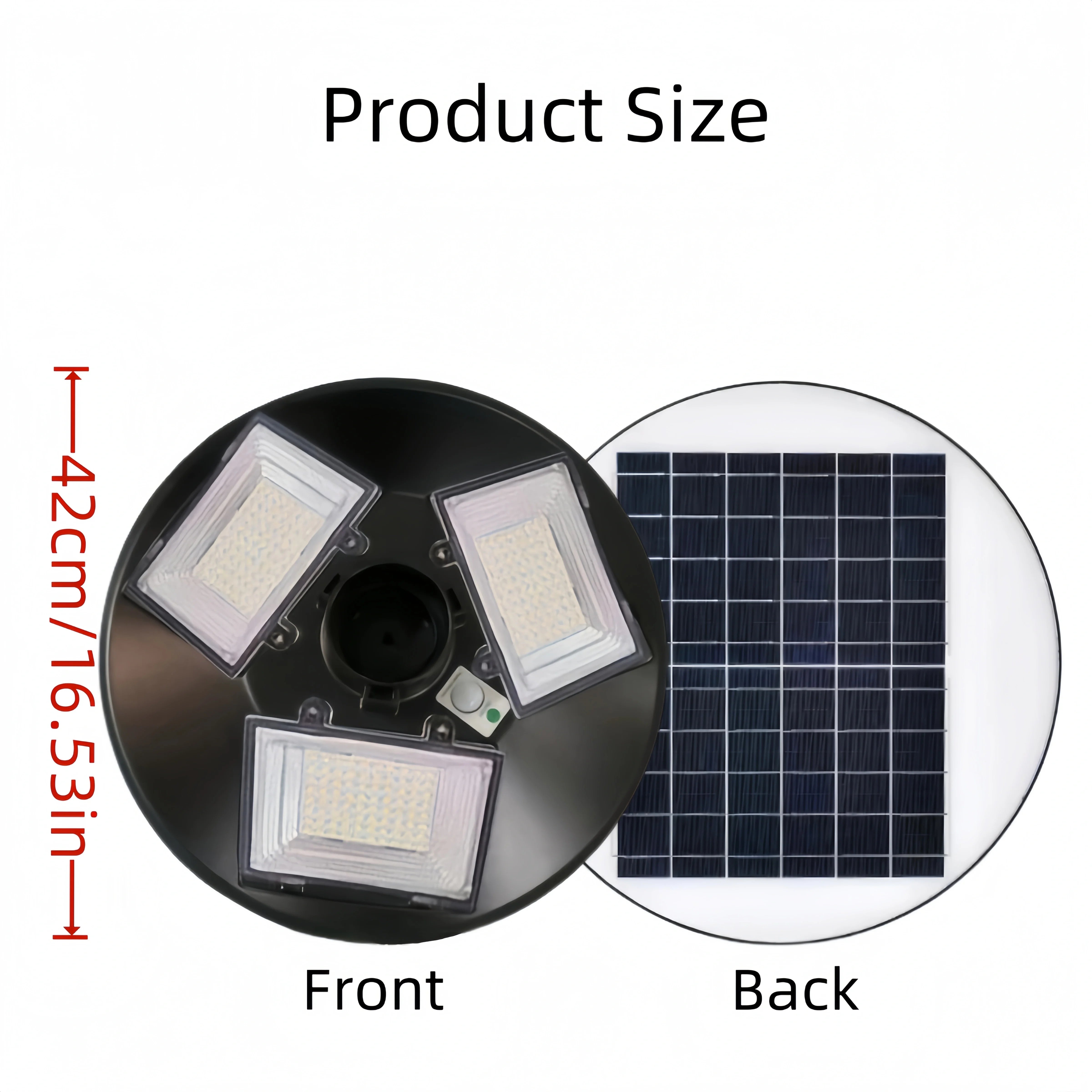 lampe solaire ronde pour jardin et éclairage extérieur - vue 11 sur 17