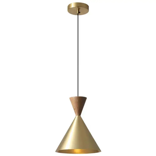 Modern and Minimalist Master Bedroom Bedside Pendant Light, Personalized and Luxurious All Copper Walnut Bar Hanging Line Light - vue 7 sur 10
