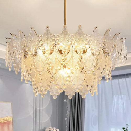 lustre en verre de luxe pour décoration intérieure romantique - vue 5 sur 13