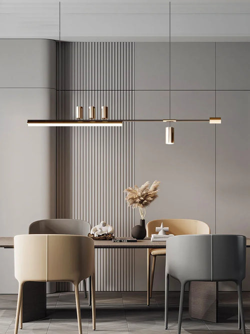 lustre minimaliste en métal pour éclairage moderne chic - vue 3 sur 11