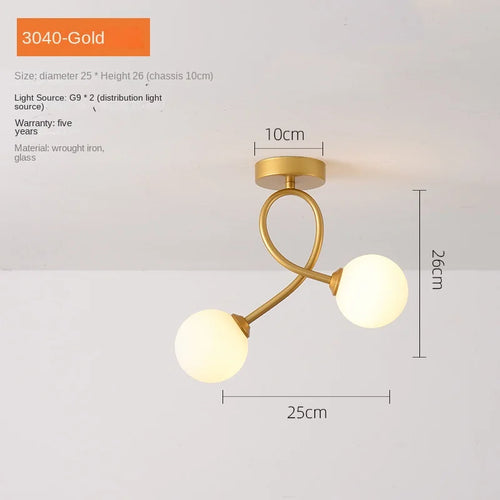 plafonnier moderne minimaliste en verre éclairage intérieur