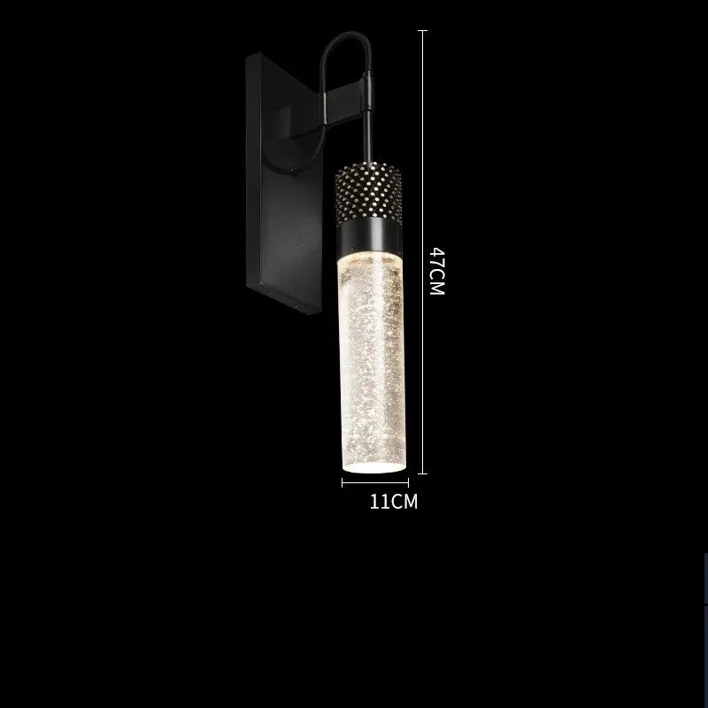 applique murale design gouttelette d'eau cristal led cuivre nordique - vue 11 sur 20