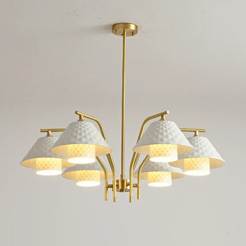 lustre en céramique doré style contemporain pour décoration intérieure - vue 2 sur 11