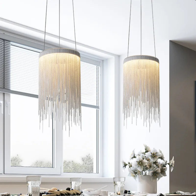 lustre led postmoderne en aluminium style nordique pour espaces créatifs - vue 5 sur 15