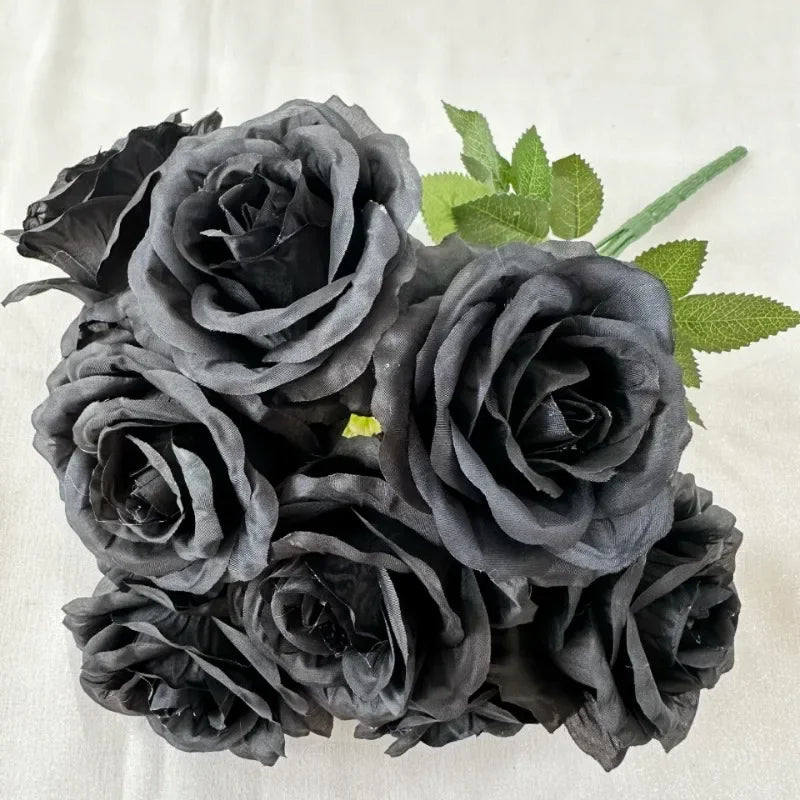 bouquet de roses artificielles en soie pour décoration intérieure - vue 22 sur 28