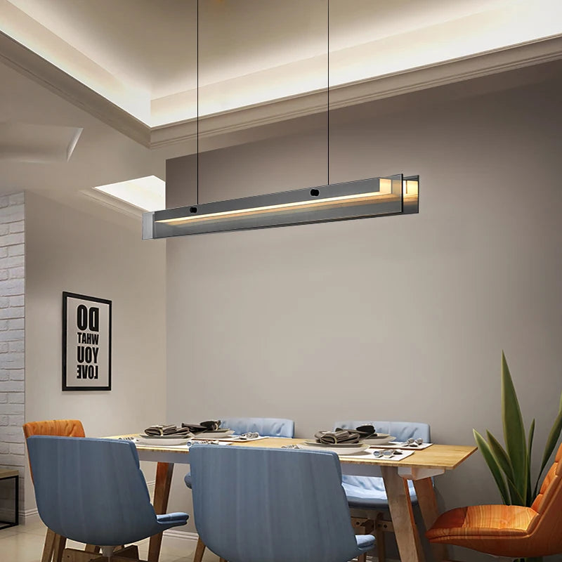 suspension à led minimaliste moderne pour bar bureau et cuisine - vue 4 sur 10