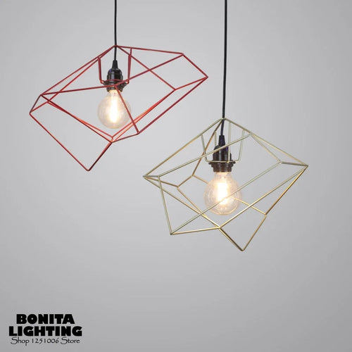 suspension nordique simple en fer design géométrique moderne - vue 3 sur 8