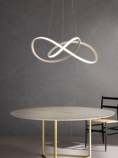 suspension LED torsadée design nordique intensité variable - vue 3 sur 8