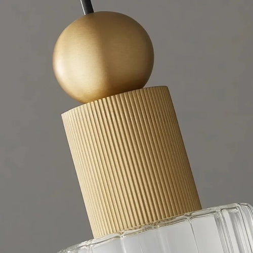 suspension en laiton doré design moderne pour intérieur élégant - vue 7 sur 8