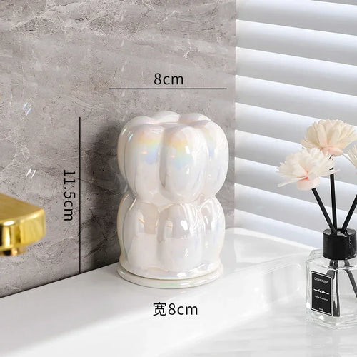 ensemble de décoration luxe en céramique pour salle de bain - vue 14 sur 18