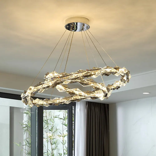 lustre moderne en cristal pour ambiance élégante et minimaliste - vue 3 sur 19