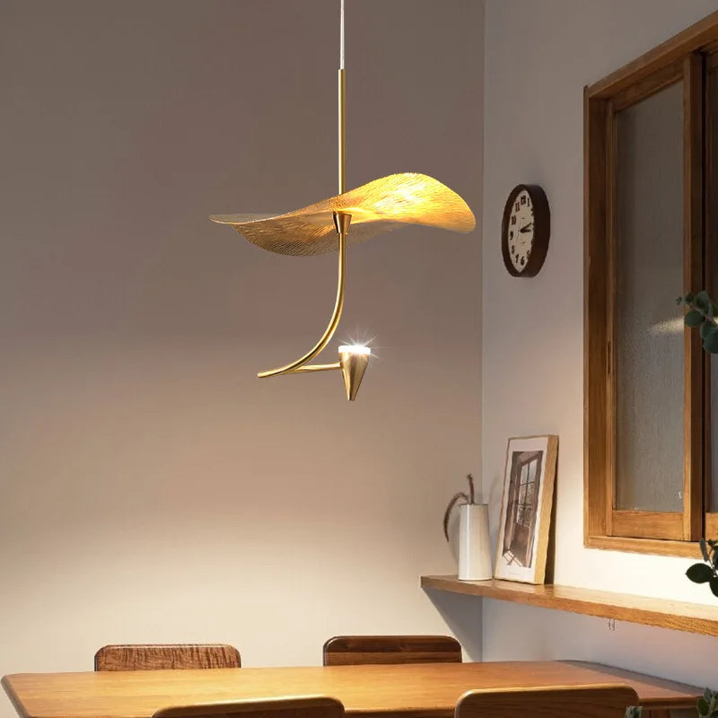 lustre led cuivre moderne pour décoration intérieure élégante - vue 4 sur 10