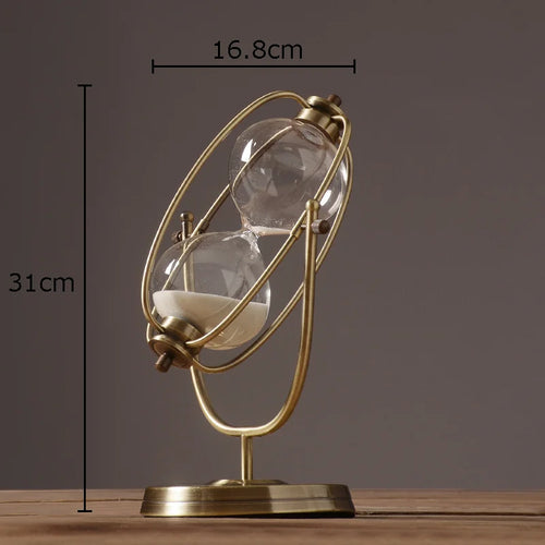 sablier en métal avec minuterie de 30 minutes pour décoration - vue 11 sur 11