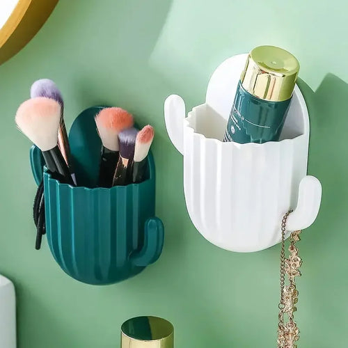 support mural auto-adhésif pour rangement de salle de bain en cactus - vue 2 sur 10