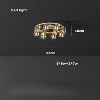 lustre en cuivre et cristal pour décoration moderne 2024