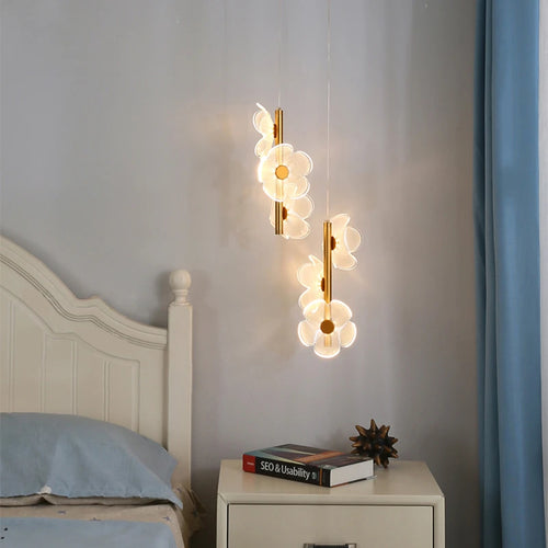 lampe de chevet moderne en forme de fleur créative - vue 3 sur 8