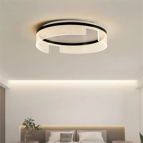 plafonnier led moderne rond en métal et acrylique pour intérieur - vue 6 sur 13