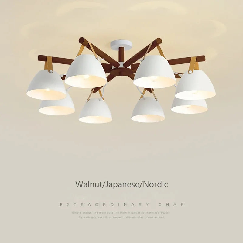 Lustre Led en bois nordique - vue 3 sur 14
