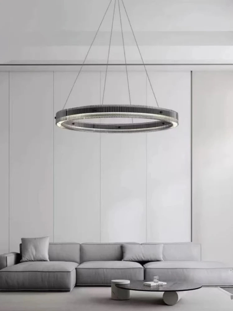 suspension en verre minimaliste créative en aluminium pour intérieur - vue 3 sur 7