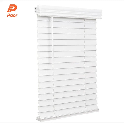 Store vénitien pvc imitation bois personnalisable sans cordon - vue 3 sur 7